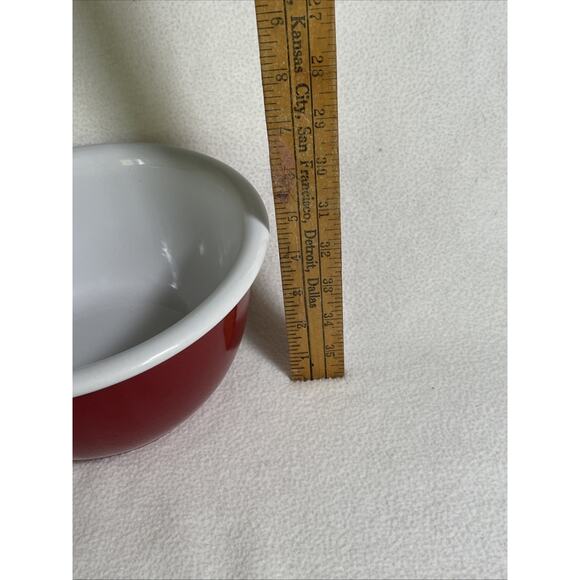 Corningware Coordinates Mixing Bowl 2 Qt Cajun Red Nesting Stoneware - Picture 5 of 6